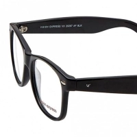 Full Rim Polycarbonate Wayfarer Black Medium Vision Express 29267 Eyeglasses