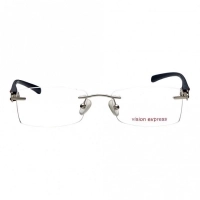 Rimless Brass Wrap Silver Medium Vision Express 29288 Eyeglasses