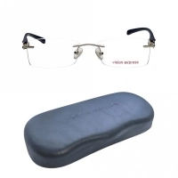 Rimless Brass Wrap Silver Medium Vision Express 29288 Eyeglasses