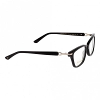 Blue Shield (Zero Power) Computer Glasses: Full Rim Rectangle Black Acetate Small SEN29 