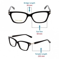 Blue Shield (Zero Power) Computer Glasses: Full Rim Rectangle Black Acetate Small SEN29 