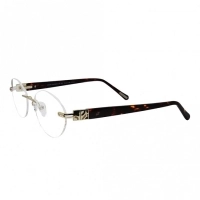 Rimless Gold Plated Rectangle Gold Medium Vision Express 31603 Eyeglasses