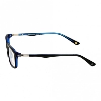 Blue Shield (Zero Power) Computer Glasses: Full Rim Rectangle Black Acetate Small VEAM26 