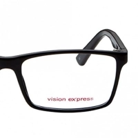 Full Rim Polycarbonate Rectangle Black Medium Vision Express 28976 Eyeglasses