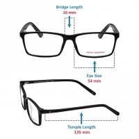 Full Rim Polycarbonate Rectangle Black Medium Vision Express 28976 Eyeglasses