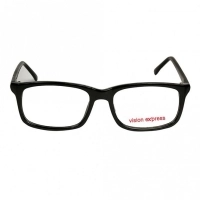 Full Rim Polycarbonate Rectangle Black Medium Vision Express 28973 Eyeglasses