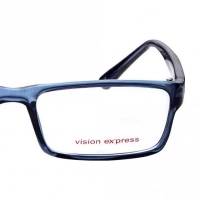 Full Rim Polycarbonate Rectangle Clear Crystal Medium Vision Express 29333 Eyeglasses