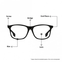 Full Rim Ultem Square Black Medium Vision Express 49015 Eyeglasses