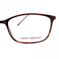 Full Rim Ultem Square Brown Medium Vision Express 49015 Eyeglasses