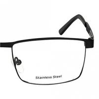 Full Rim Stainless Steel Rectangle Black Large DbyD DBAM25 Eyeglasses