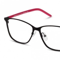 Full Rim Stainless Steel Almond Black Small In Style ISAF20 Eyeglasses