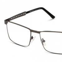Full Rim Stainless Steel Rectangle Grey Large DbyD DBAM25 Eyeglasses