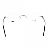 Blue Shield (Zero Power) Computer Glasses: Rimless Rectangle Gun Metal Metal Large LFCM80 