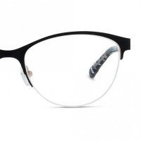 Full Rim Stainless Steel Almond Black Medium Sensaya SYCF17 Eyeglasses