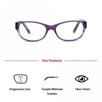 Full Rim Acetate Almond Purple Medium Sensaya SEN40 Eyeglasses