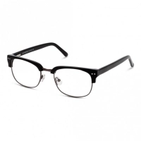Full Rim Acetate Rectangle Black Medium In Style ISH49 Eyeglasses