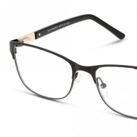 Full Rim Metal Almond Black Small 5th Avenue FABF23 Eyeglasses