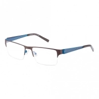 Half Rim Metal Rectangle Blue Medium Miki Ninn MNBM02 Eyeglasses