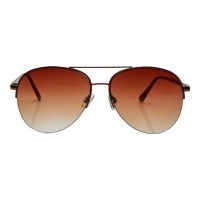 Aviator Brown Gradient Metal Half Rim Medium Vision Express 12018 Sunglasses