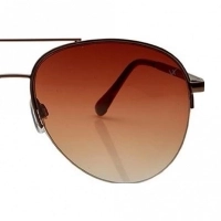 Aviator Brown Gradient Metal Half Rim Medium Vision Express 12018 Sunglasses