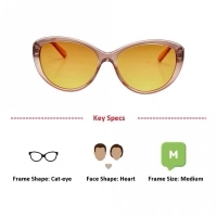 Cat eye Brown Polycarbonate Full Rim Medium Vision Express 41236 Sunglasses