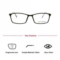 Full Rim Ultem Rectangle Black Medium Vision Express 29340 Eyeglasses
