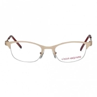 Half Rim Metal Oval Gold Small Vision Express 48944 Eyeglasses