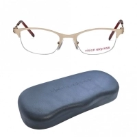 Half Rim Metal Oval Gold Small Vision Express 48944 Eyeglasses