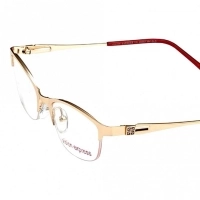 Half Rim Metal Oval Gold Small Vision Express 48944 Eyeglasses