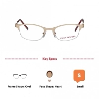 Half Rim Metal Oval Gold Small Vision Express 48944 Eyeglasses