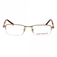 Half Rim Metal Rectangle Gold Medium Vision Express 29306 Eyeglasses