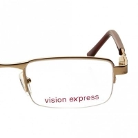 Half Rim Metal Rectangle Gold Medium Vision Express 29306 Eyeglasses