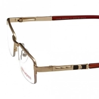 Half Rim Metal Rectangle Gold Medium Vision Express 29306 Eyeglasses