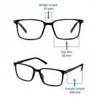 Full Rim TR90 Rectangle Black Large Julius JUBM20 Eyeglasses