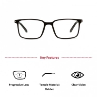 Full Rim TR90 Rectangle Black Large Julius JUBM20 Eyeglasses
