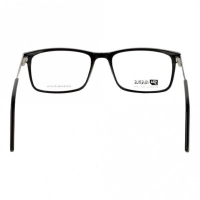 Blue Shield (Zero Power) Computer Glasses: Full Rim Rectangle Black Acetate Small FACM37 