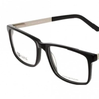 Blue Shield (Zero Power) Computer Glasses: Full Rim Rectangle Black Acetate Small FACM37 