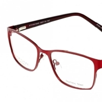 Blue Shield (Zero Power) Computer Glasses: Full Rim Rectangle Red Metal Small MNDF33 