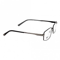 Blue Shield (Zero Power) Computer Glasses: Full Rim Rectangle Black Metal Large FADM19 