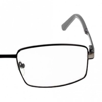 Blue Shield (Zero Power) Computer Glasses: Full Rim Rectangle Black Metal Large FADM19 