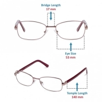 Full Rim Stainless Steel Rectangle Pink Medium DbyD DYF16 Eyeglasses