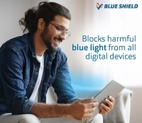 Blue Shield (Zero Power) Computer Glasses: Full Rim Rectangle Gun Metal Metal Large ISAM11 