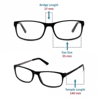Full Rim Acetate Rectangle Black Large Julius JUBM13 Eyeglasses