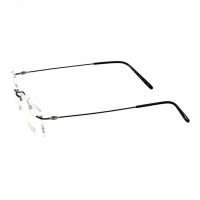 Rimless Titanium Rectangle Black Medium Light Fly LFBM21 Eyeglasses