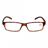 Brown Rectangle (+2.75 Power) Polycarbonate Unisex Medium HFDM01NN Reading Glasses