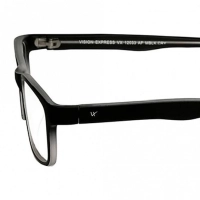 Full Rim Polycarbonate Rectangle Black Medium Vision Express 12033 Eyeglasses