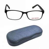Full Rim Polycarbonate Rectangle Black Medium Vision Express 12033 Eyeglasses