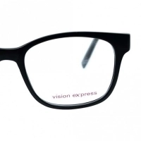 Full Rim Polycarbonate Square Black Medium Vision Express 12034 Eyeglasses