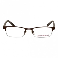 Half Rim Metal Rectangle Brown Medium Vision Express 29392 Eyeglasses
