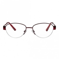 Half Rim Metal Oval Red Medium Vision Express 49047 Eyeglasses